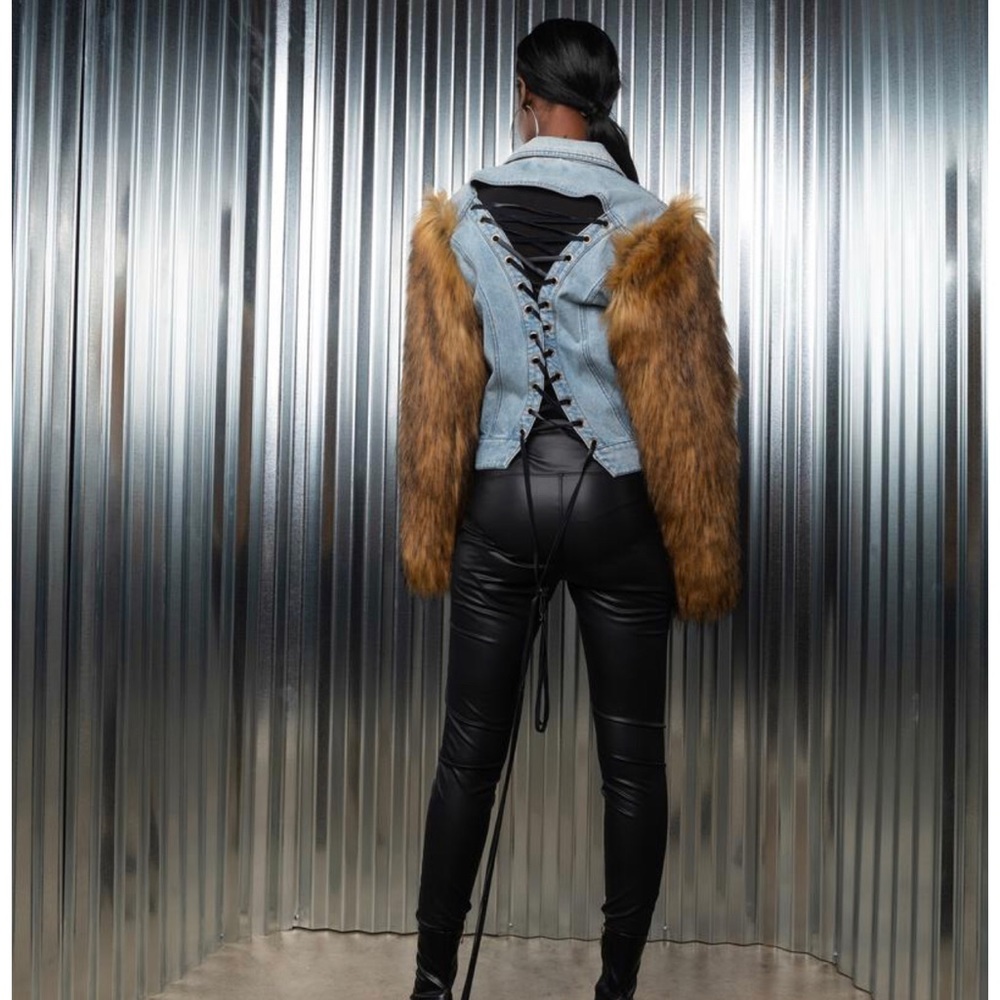 Azalea Wang Denim Statement Jacket - image 2